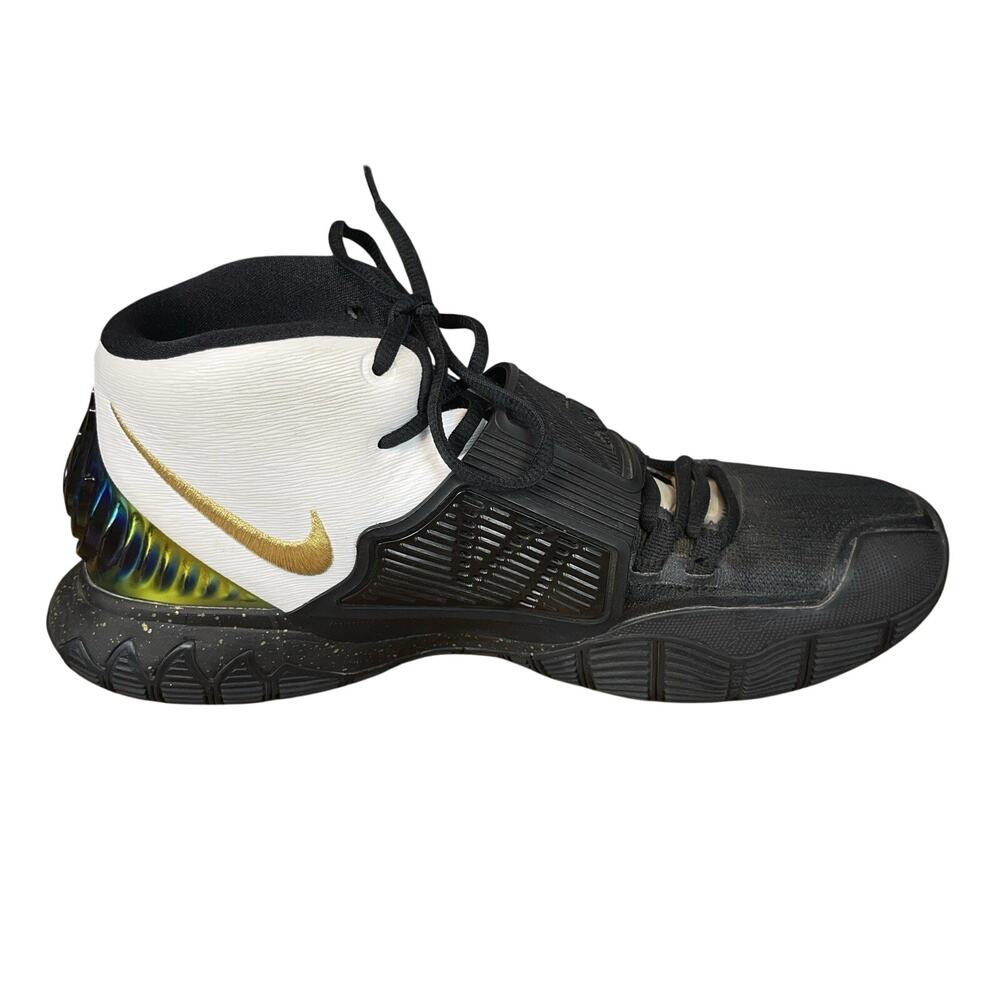Nike Kyrie 6 All Seeing Eye Sneakers Men's 11 Black White Gold Iridescent Rare